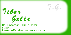 tibor galle business card